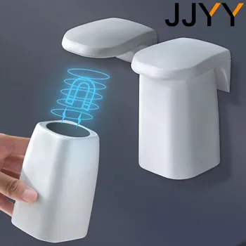 Porta spazzolino magnetico a parete con ventosa magnetica per collutorio per bagno di casa, doccia, scolapiatti, accessori per spazzolatura 1