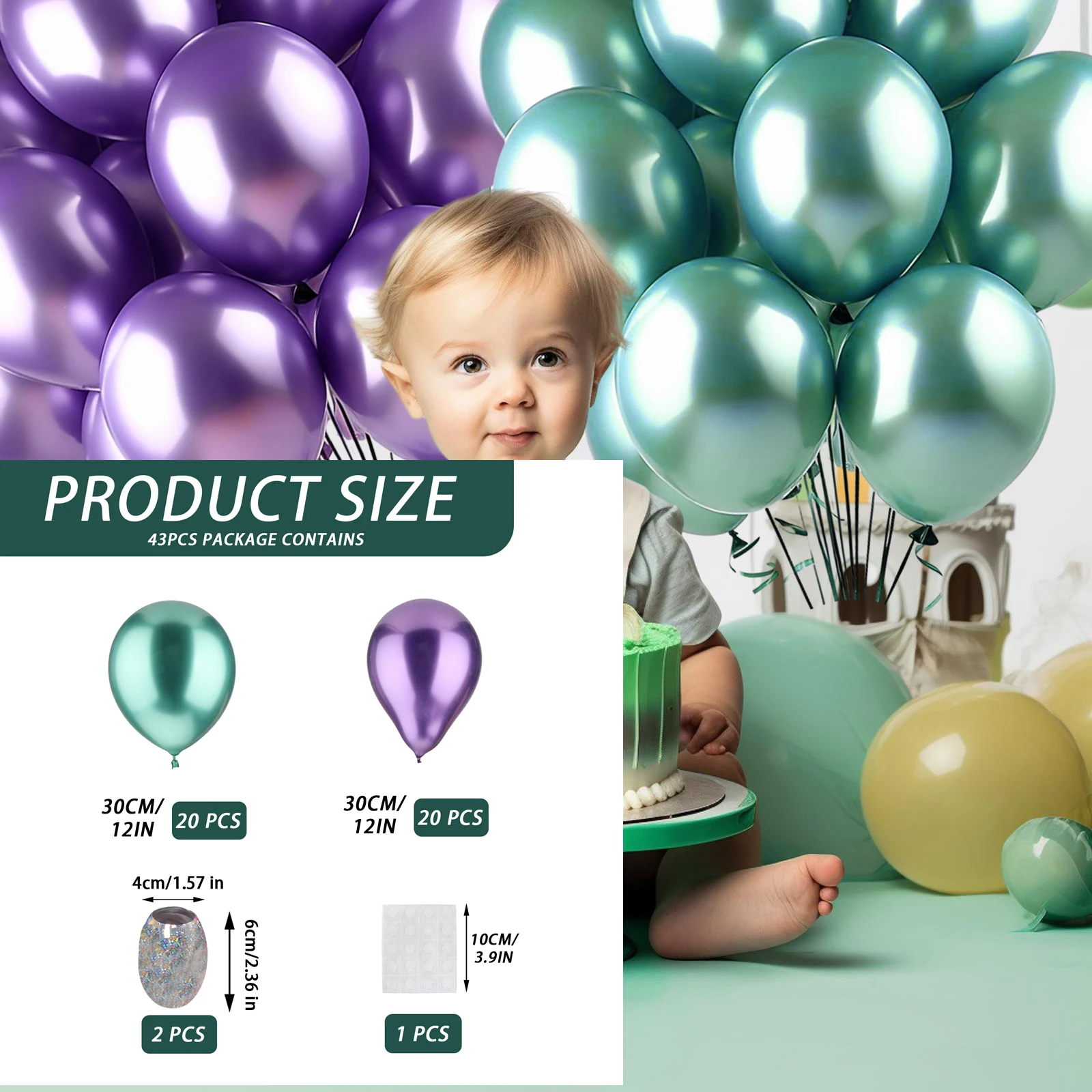 

Набор латексных воздушных шаров, 43 предмета, Висячие шары для вечеринки в честь Дня Рождения, вечеринки в честь будущей матери, декор для потолка, Вихревой декор из фольги