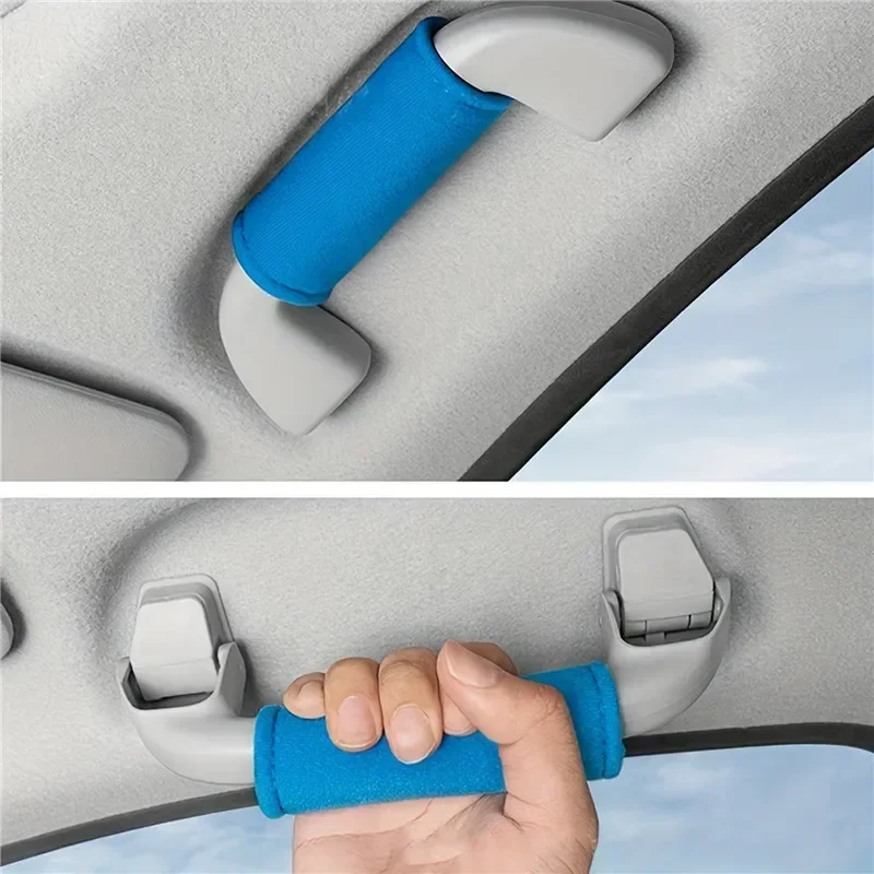 Soft Handle Bar Glove Cover Anti Slip Soft Suede Plush Pull Handle Cover Pad Sleeve Car Roof Door Handle Protector Ornaments