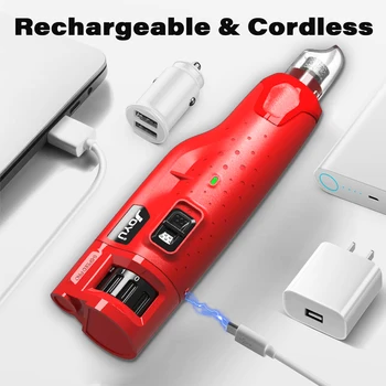 Dog Nail Grinder Dustproof with 2 LED Light - Super Quiet Powerful 6-Speed Nail Trimmer File for Small Medium Large Dogs dog acc 6