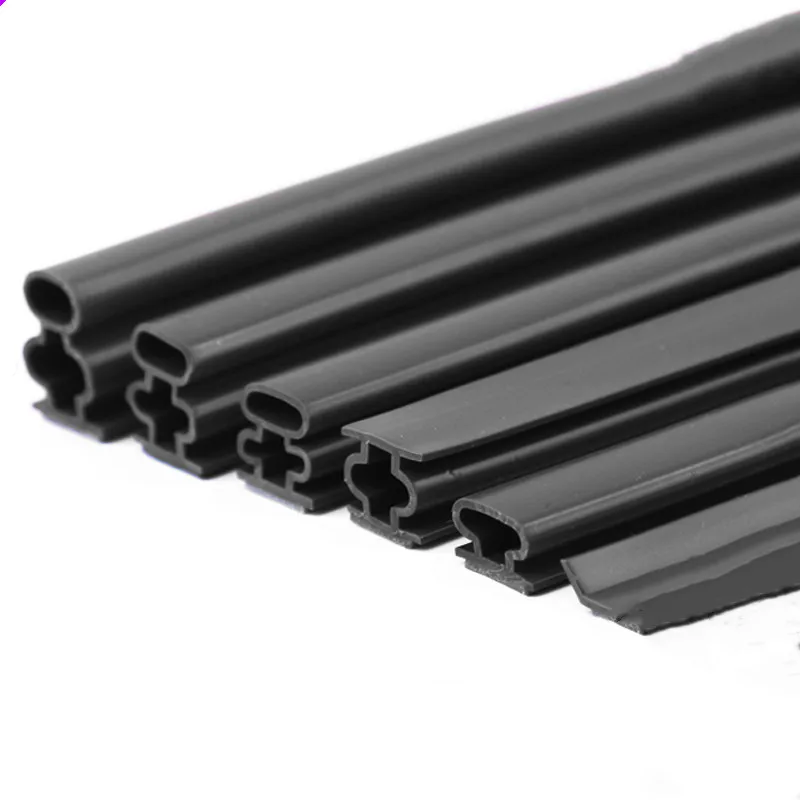 Tira de Vedação de Borracha de Silicone para Porta e Janela Tira Isolante de Som Fita Autoadesiva 10×1 10 12 15 mm Hardware 6m