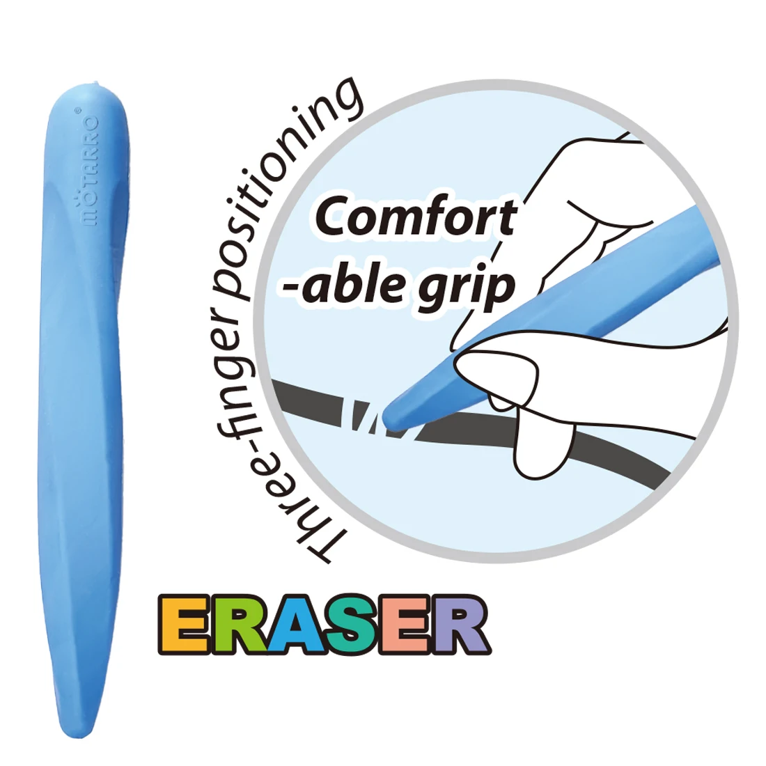 Pencil Eraser 3Pcs/Box Creative Cartoon Soft Double Head Large Hole School pencil eraser