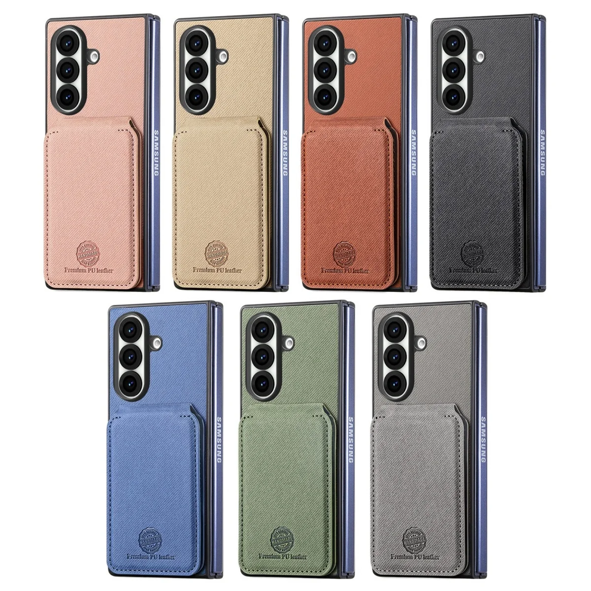2-in-1 Magnetic Wallet Phone Case with Card Holder and Luxury Leather Cover