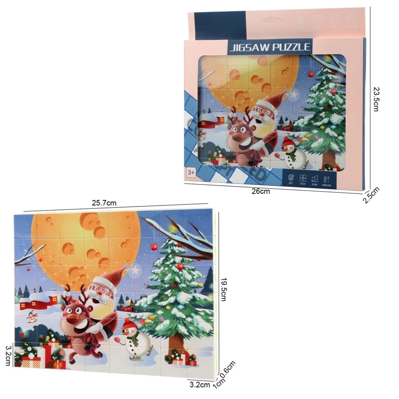 Baby-48PCS 3D 퍼즐 큐브 Puzzlesd 동물 플라스틱 빌딩 블록 DIY 조립 조합 퍼즐 장난감