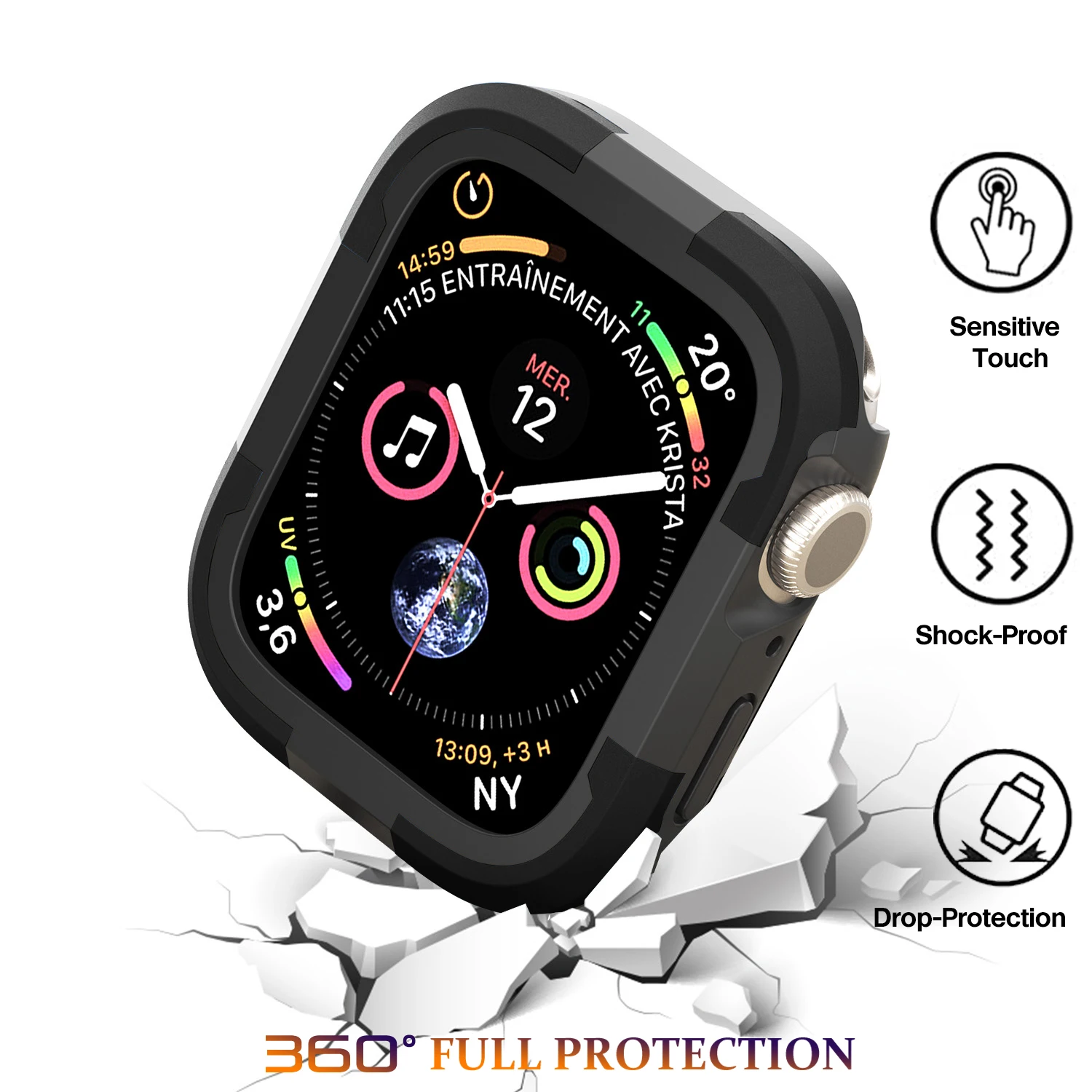  ġ TPU + PC ð ̽ Ŀ, Ʈ ø 8, 7, 6, 5, 4, 3SE  ̽, 49mm, 45mm, 41mm, 40mm, 44mm ׼,  