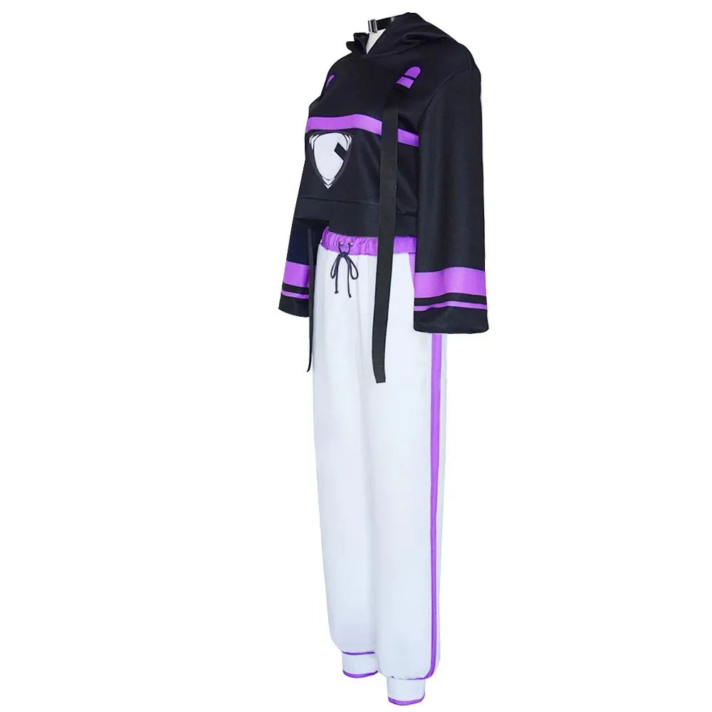VTuber: Hololive Nekomata Okayu | Purple Hoodie Cosplay Costume 25 Hololive Nekomata Okayu Hoodie Cosplay Costume for Women (Unofficial)