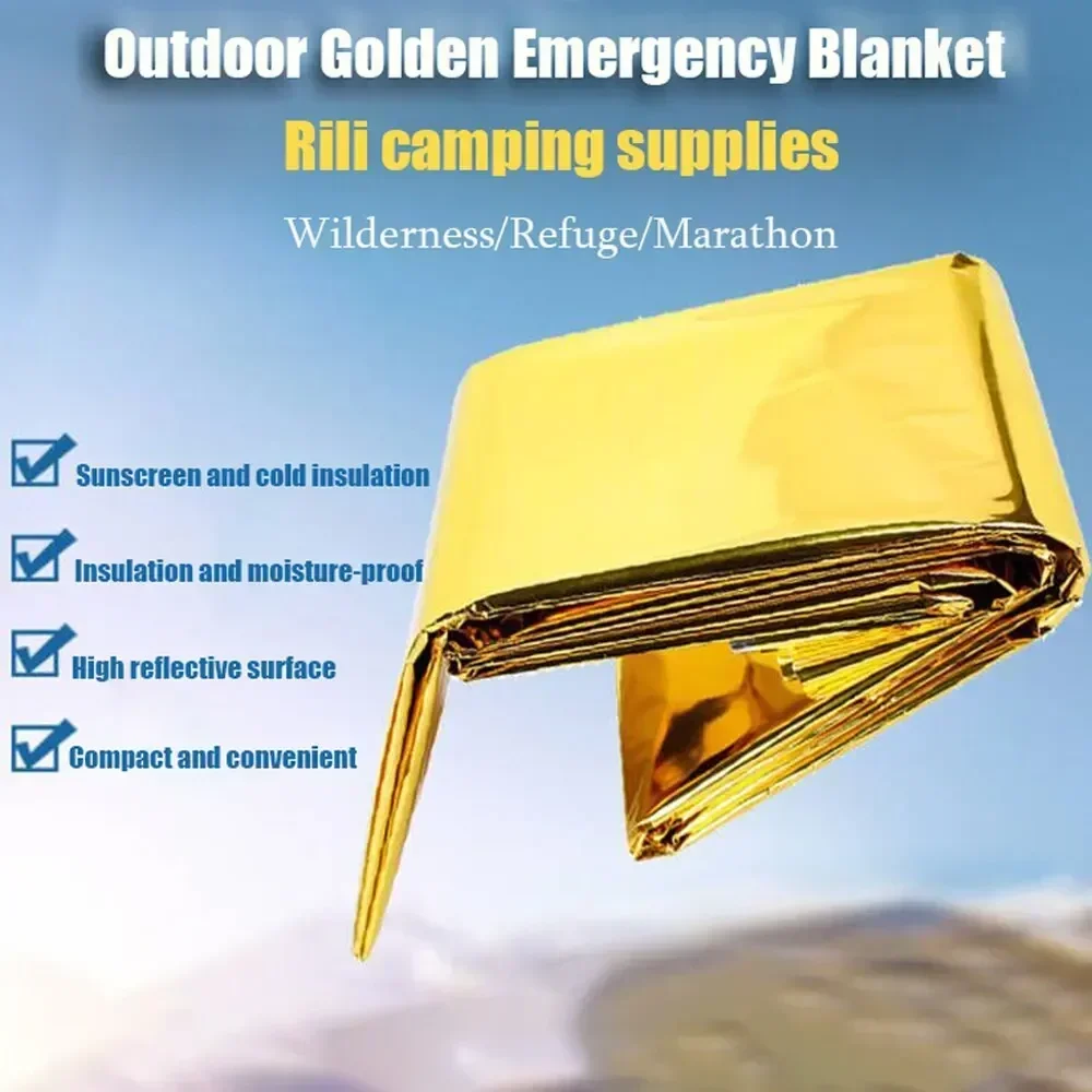 Ultra-Light Thermal Emergency Poncho Blanket - Water Resistant, Windproof, Reusable Camping Essential