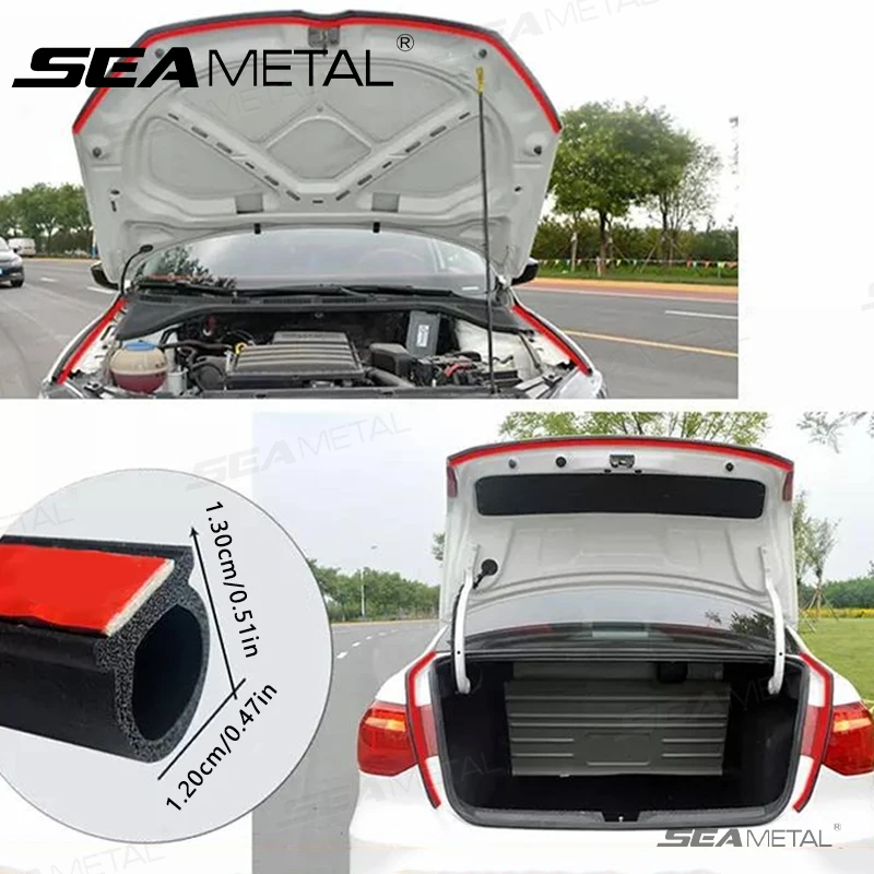 SEAMETAL Car Rubber Door Sealing Big D Type Car Door Hood Trunk Seal Strip Universal Noise Insulation for Seals Accessories