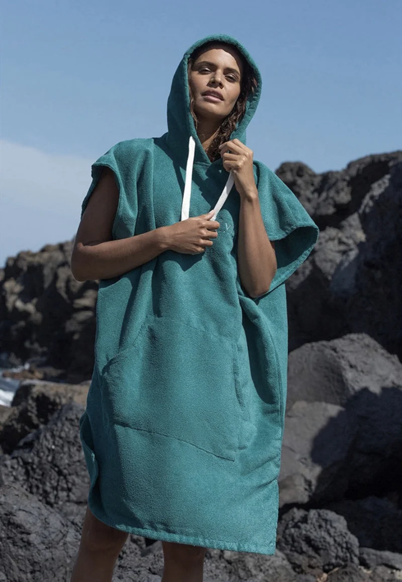 Quick dry Solid microfiber Changing Robe Surf Poncho Hooded