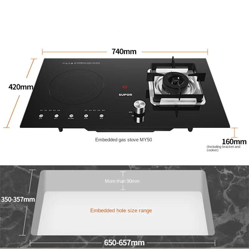 Electric and Gas Dual-purpose Gas Stove for Kitchen Dual Stove Home Embedded Natural Liquefied Induction Cooker