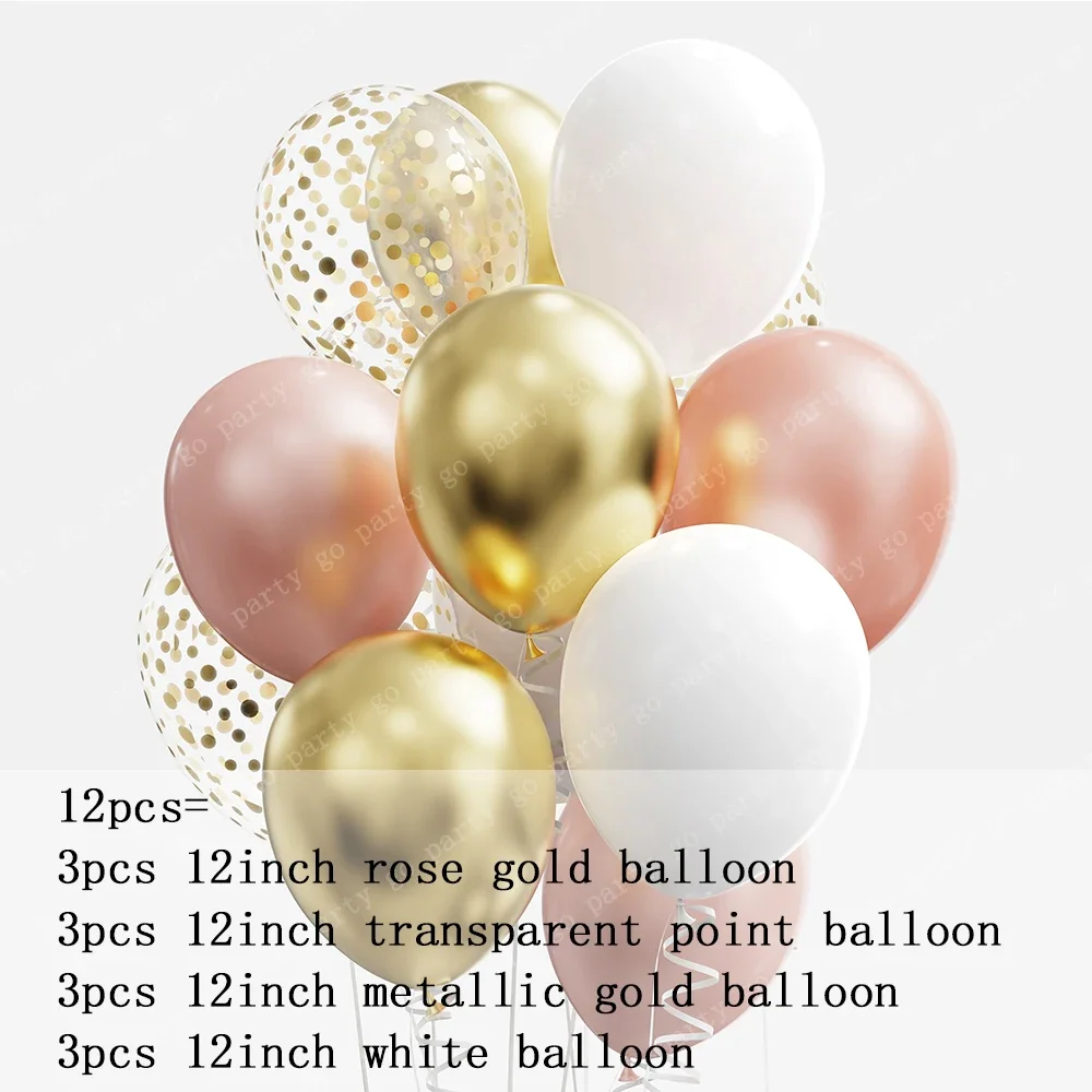12pcs 12inch Black Gold Latex Balloons Graduation Helium Globos Adult Kids Birthday Party Decorations Baby Shower Home Supplies latex balloon metallic gold balloons birthday balloon set birthday balloons party balloon set birthday party decoration set