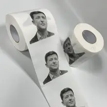  Creative Printed Toilet Paper Rolls Ukraine President Zelensky Putin Toilet Paper Funny Joke Tissue Bathroom Prank Roll Paper 