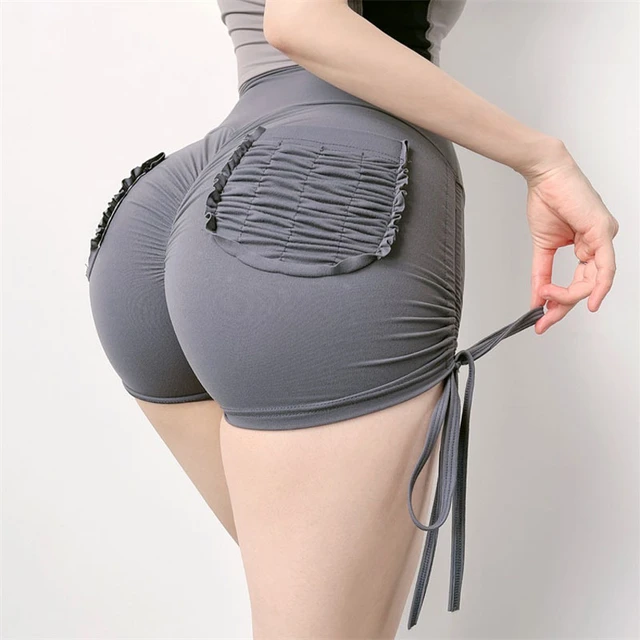 Cargo Shorts Women Gym Shorts Scrunch Butt Booty Tight Workout Shorts For  Women Fitness Sexy Drawstring Yoga Shorts With Pocket - AliExpress