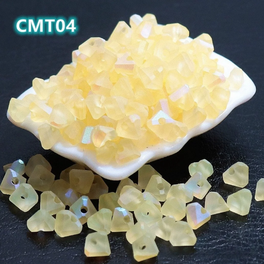 고품질 4mm/6mm 무광택 마이크로 컬러 하트 모양 유리 비즈 수제 DIY 비즈 팔찌 목걸이 액세서리 루즈 비즈