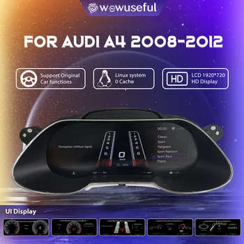 Velocímetro LCD de 1920*720, Panel de Instrumentos Digital para Audi A4 Años 2008-2012, Tablero Virtual 1