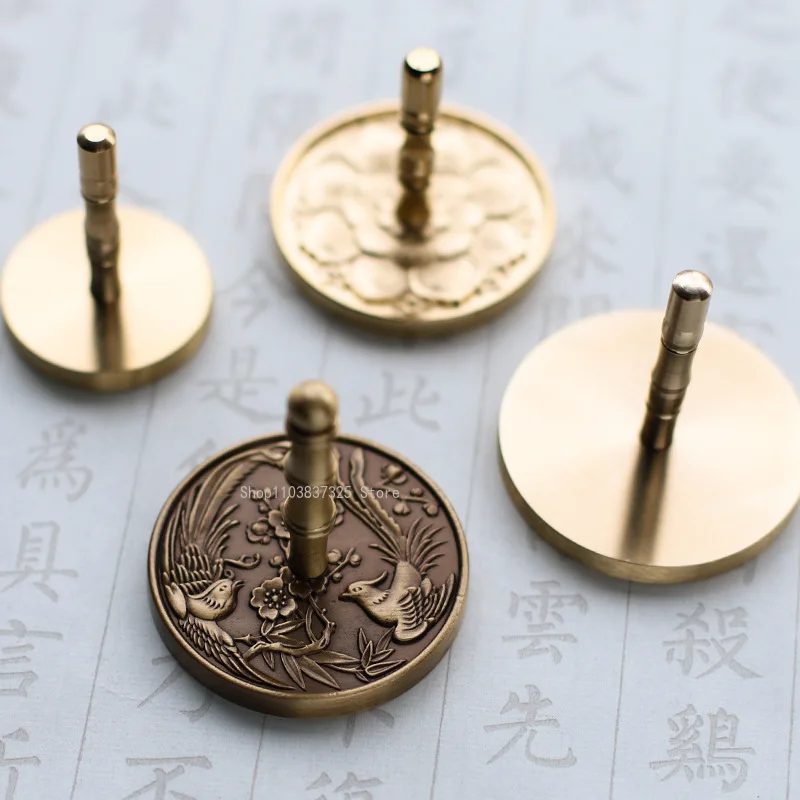 5CM Brass Ash Press Incense Burner Ash Leveling Tool Household Indoor/tea Room/seal Extension/manual Aromatherapy Accessories