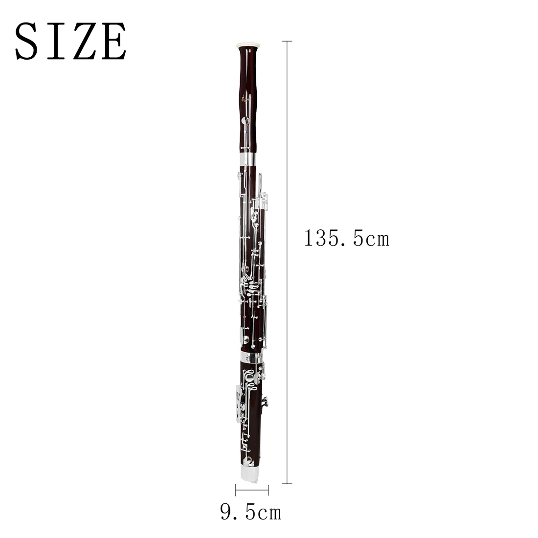SLADE C Key Bassoon Professional Maple Bassoon with Reed Gloves Cleaning Cloth Carrying Case Accessories Woodwind Instrument