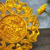 copper gild sculpture chinese feng shui copper statue five fortune wealth bat 4