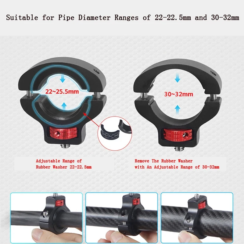 Aluminum Alloy Bicycle Handlebar Mount Motorcycle Holder for GoPro Hero 13 12 11 10 Insta360 SJCAM AKASO DJI Osmo Action Cameras