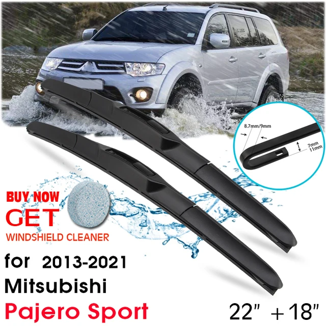 14 Coche Limpiaparabrisas Trasero para Mitsubishi Pajero Montero Sport MK2  2008-2015, Parabrisas Escobilla Trasera Limpiaparabrisas Trasero Hojas de