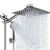 Shower Head Combo 8-12Inch High Pressure Rain Shower Head with Adjustable Extension Arm With 3-way Handheld Shower Spray 1