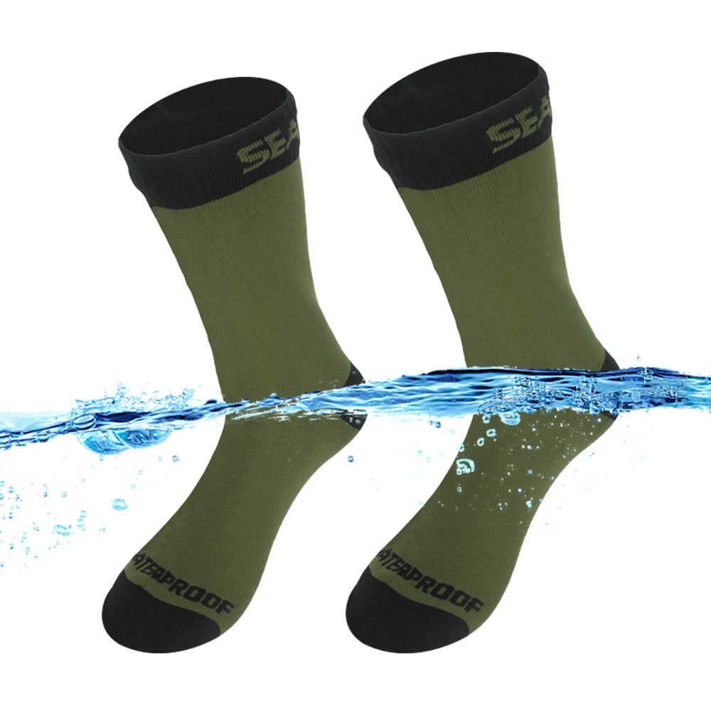 Mens Socks Women Hiking Socks SEALSHELL Waterproof Hiking Fishing Cycling Skiing Wading Camping Sport Socks for Men and Women