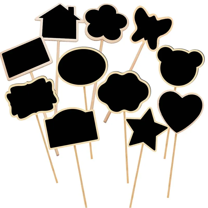

10pcs New Tags Butterfly Flower Blackboard Signs Wooden Chalkboard Plants And Flowers Markers Garden Decor Message Signage c3539