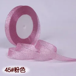 Sparkling Glitter Ribbon - 25 Yards of Elegant Crafting and Wedding Decor Material - 6mm  Glitter (Dark pink)