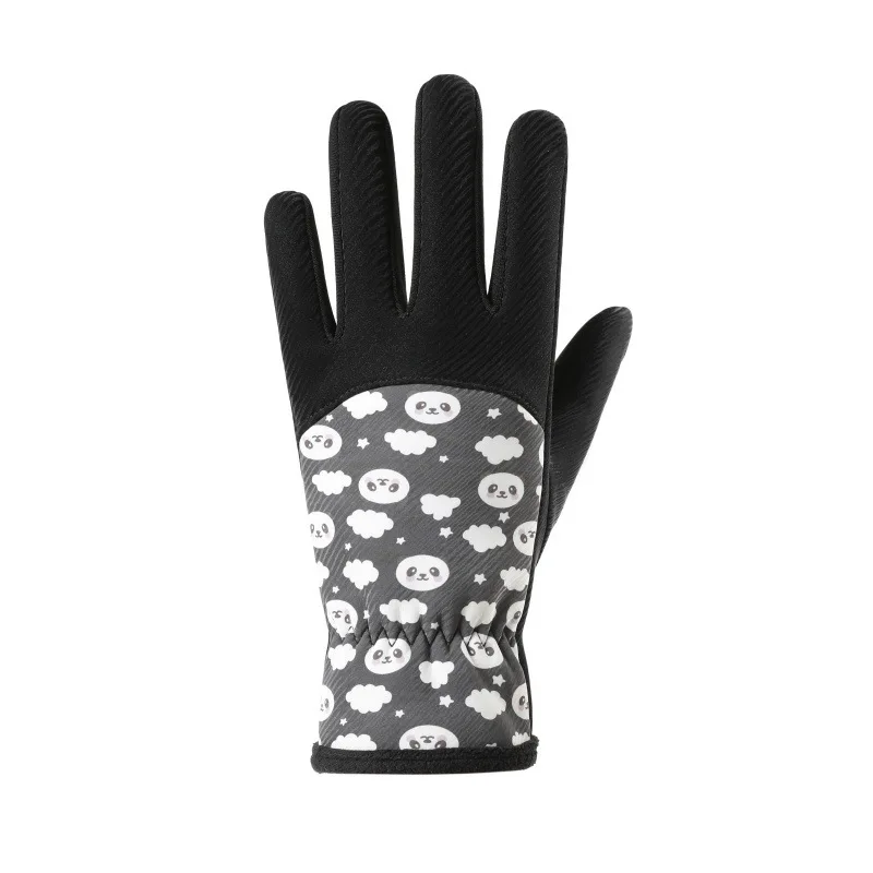 Boys Girls Students Outdoor Cycling Velvet Autumn Winter Children Thermal Gloves Thermal Cartoon Windproof Cold Gloves