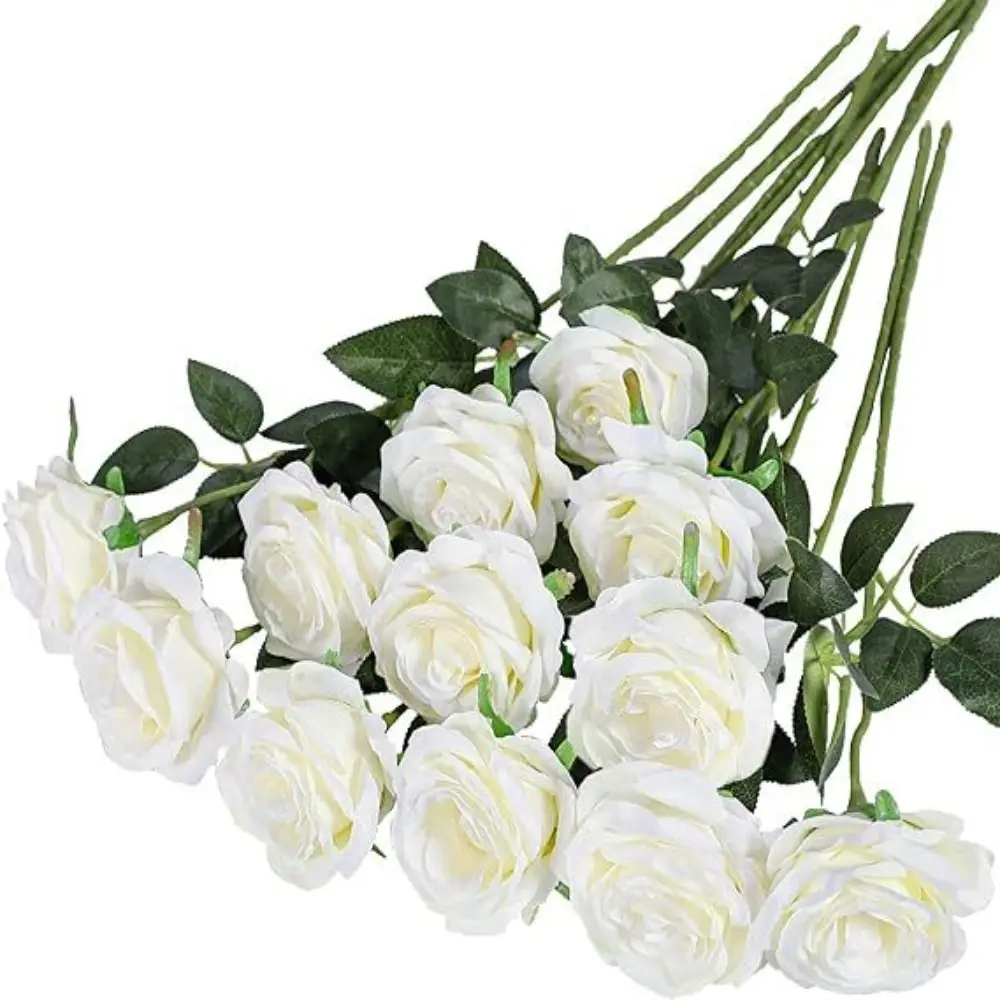 Rose Rosse Da Sposa Arrangiamento Floreale Fai Da Te Fiori Di Seta Artificiale Colorati Centrotavola Da Notte Bouquet Di Rose Finte