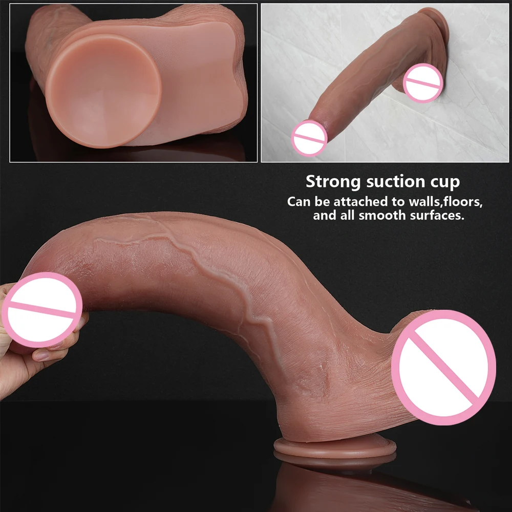 Gode Huge Dildo Realistic Penis Thick Glans Cock Dick Strap On Suction Cup Vagina Masturbator Adult Sex Toys For Women Sex Shop