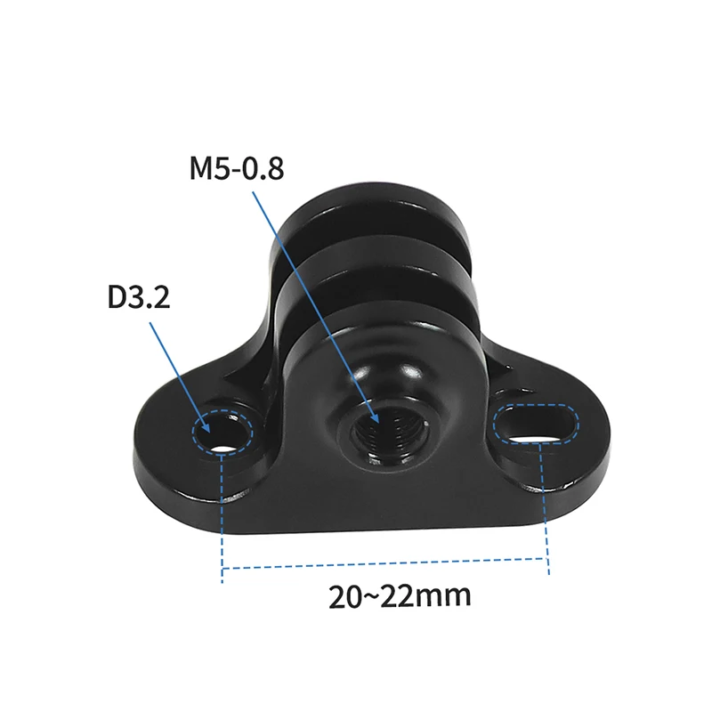 Set Da 2 Supporti Adattatori Universali Per Bicicletta: Trasforma Il Supporto Garmin In Attacco Per GoPro E Luce (distanza Fori 22mm) - 5