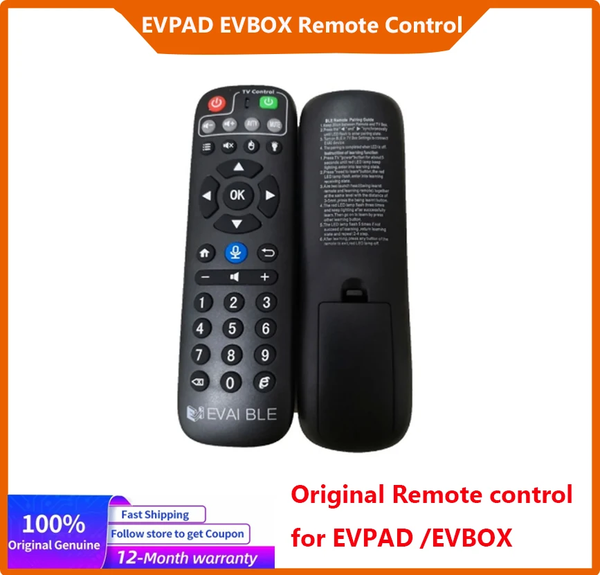 EVPAD / EPLAY/EVBOX Voice Remote Control for EVPAD 3S / 3 / 3Max /3plus / 2S / Pro+ / Plus / 5S / 5P / 5MAX/6S/6P/10S/10PEVBOX