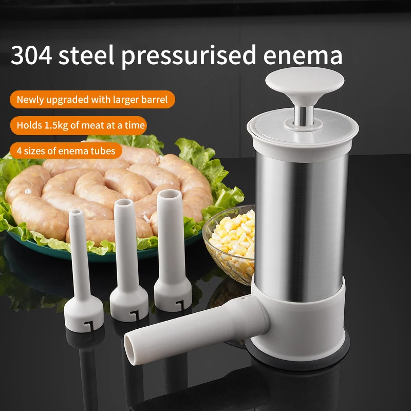 Manual Sausage Stuffing Machine Homemade Sausage Stuffer Syringe Stuffer Gadgets Manual Meat Injector Tools