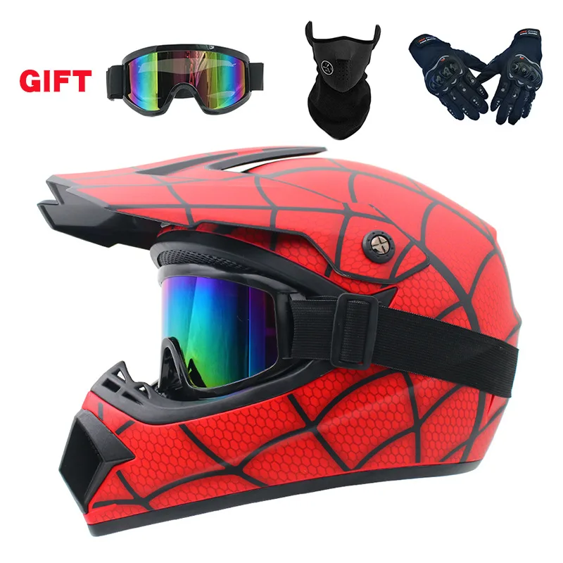 Motorcycle Helmets Send 3 Gifts Professional Racing Motocross Helmet  Capacete Moto Casco Off-road Children Biker