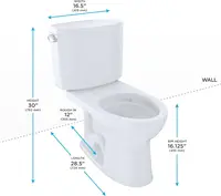 Drake Bathroom-Hardware Cotton Whitetem may ship in more than one box and may arrive separatel Quiet flushing every time 2