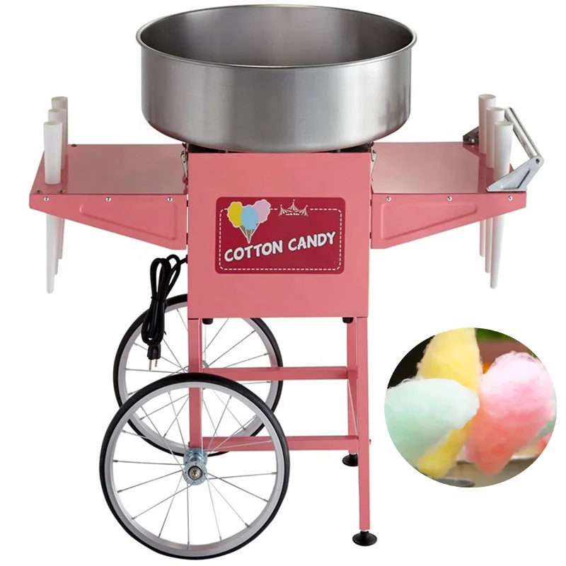 New Electric Cotton Candy Machine White Floss Carnival Commercial Maker Party 