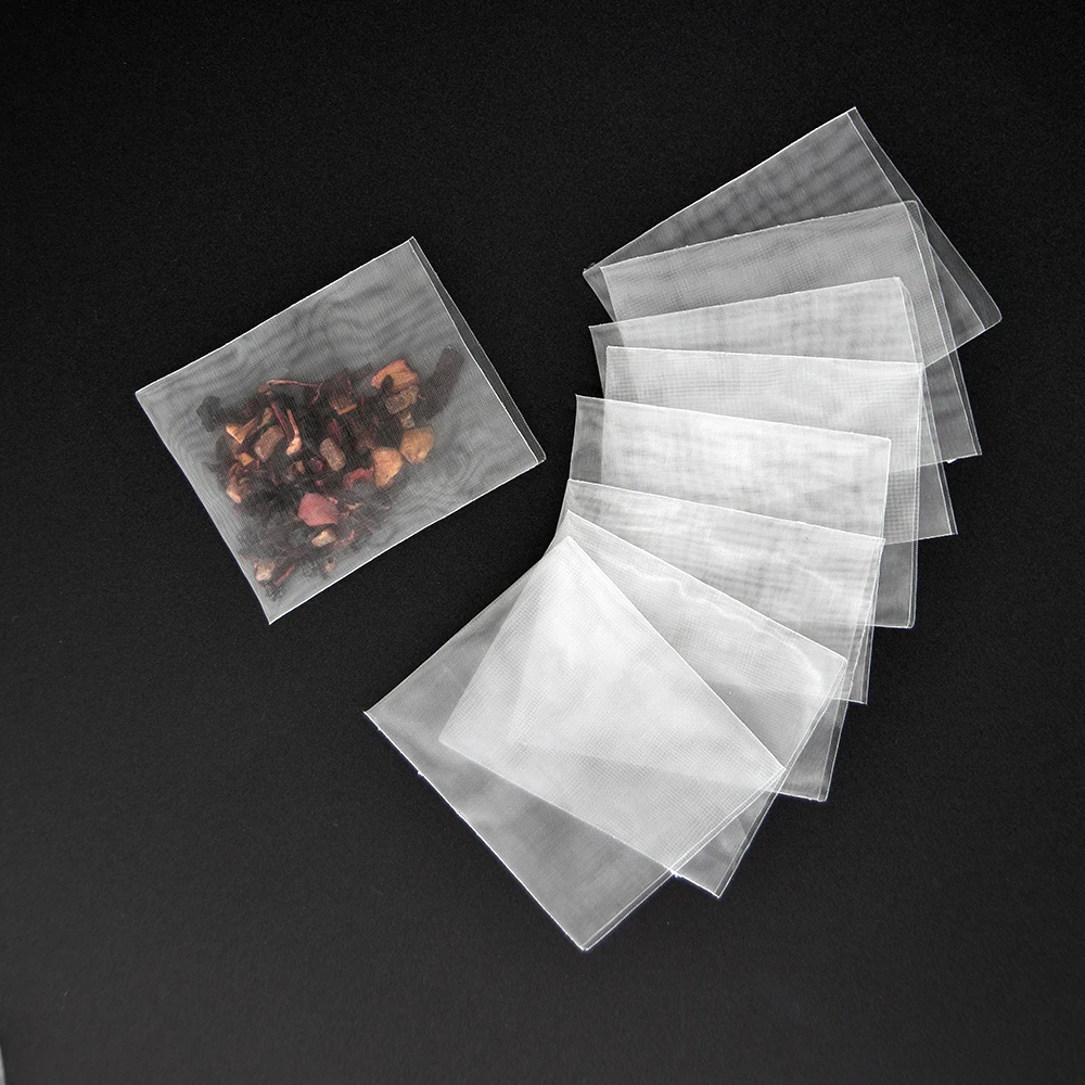 Regular Size 10000pcs Heat Sealable Filters Nylon Tea Bag Without Strings And Tags for Spice Herb