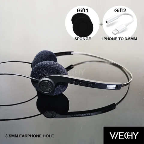 Auriculares Retro con aros para música, Walkman Mp3, estilo de sensación,  portátiles, con cable, accesorios deportivos para fotos de moda - AliExpress