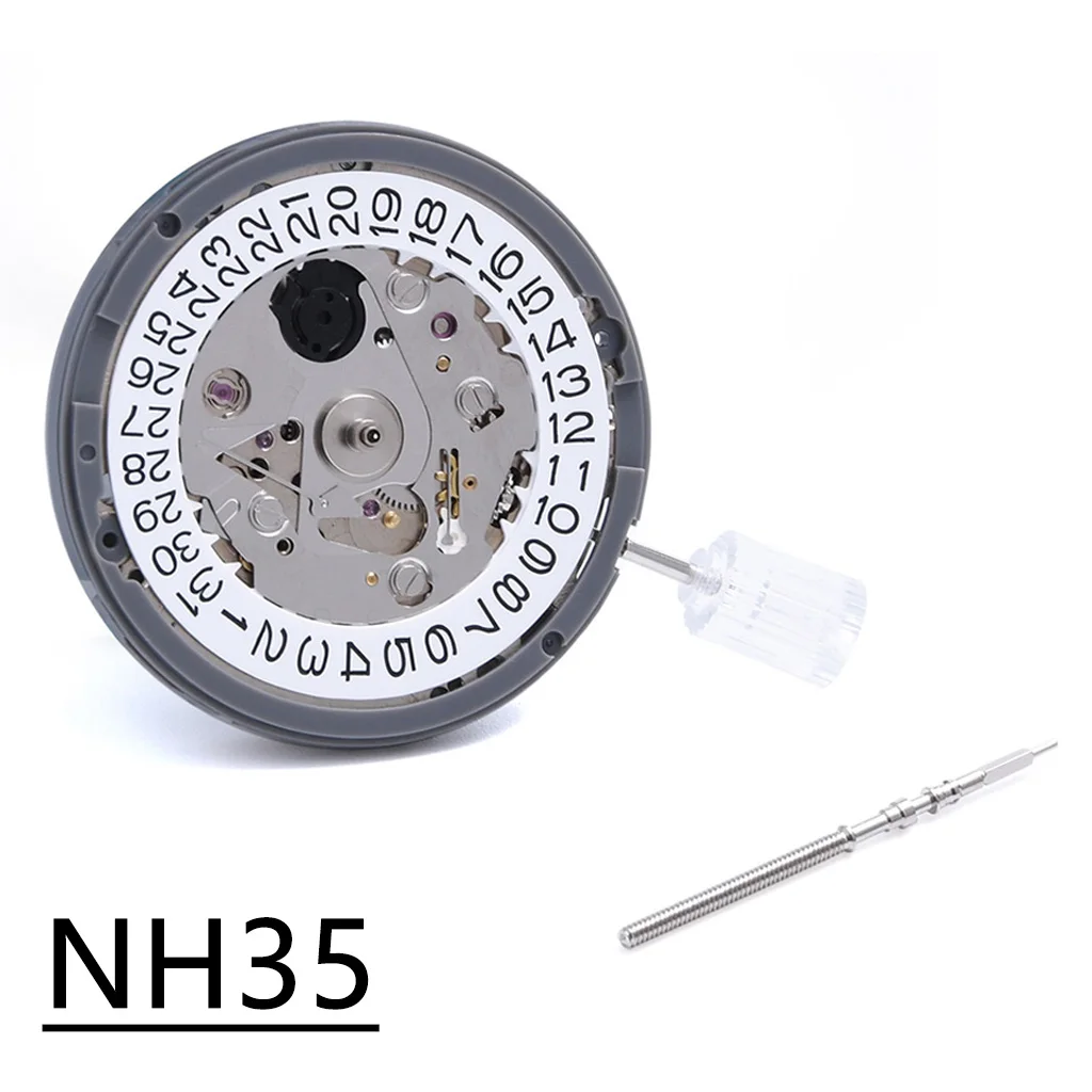 NH35 24 Jewelry High Accuracy Mechanical Automatic Movement Day Date 3 o'clock Crown 3.8'clock Crown mechanical watch movement,watch movement,jewelry mechanical movement
