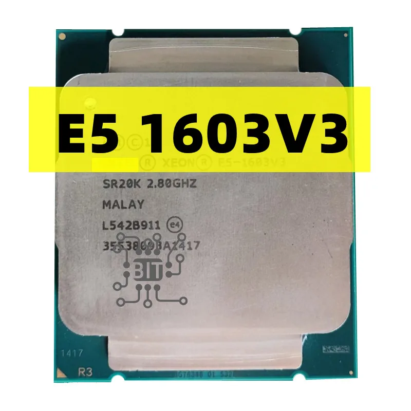 Xeon E5-1603V3 Cpu 2.8Ghz Quad-Core 10Mb 140W E5-1603 V3 E5 1603 V3 Lga2011-3 E5 1603 V3 Processore Spedizione Gratuita