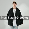 Plus Size Sweater Cardigan Men Knitted Tops 9XL 8XL 50-190kg Autumn Winter Solid Color Long Sleeve Sweater Big Size Men Clothing 1