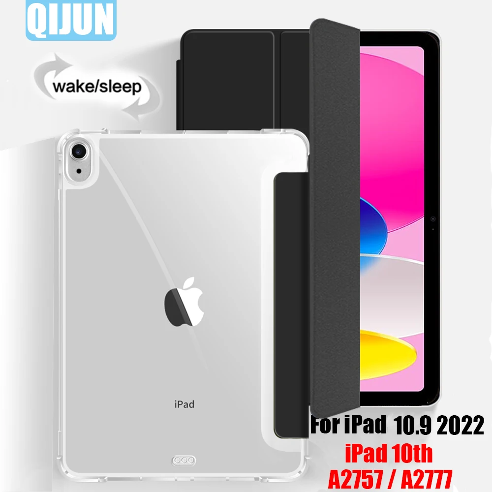Per Apple Ipad 10.9 "2022 10Th New Tablet Case Smart Wake Cover Funda Flip Leather Tri Fold Sleeve Stand Case Per A2757 A2777