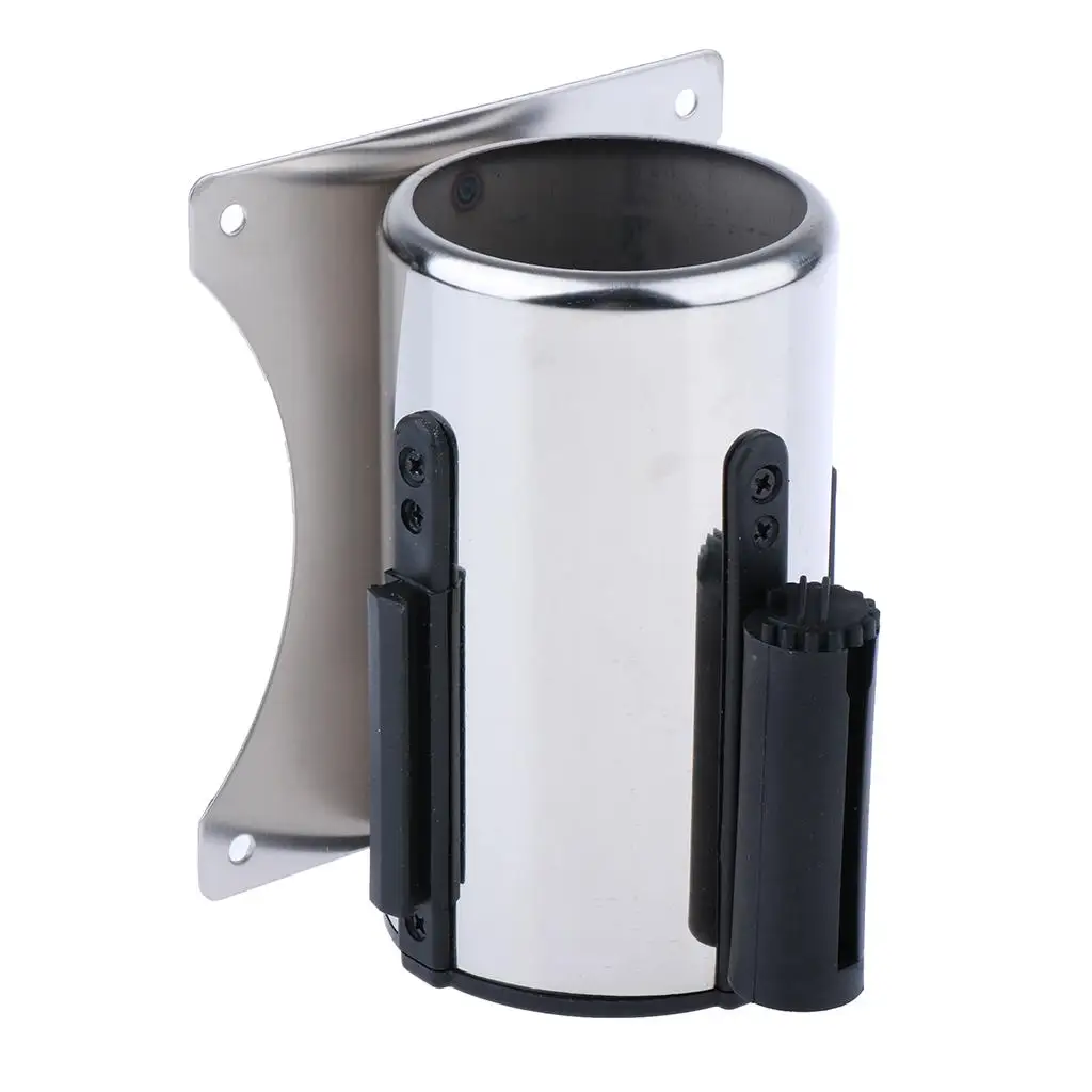 Stanchion Queue Barrier Wall Mount Crowd Control Retractable Ribbon