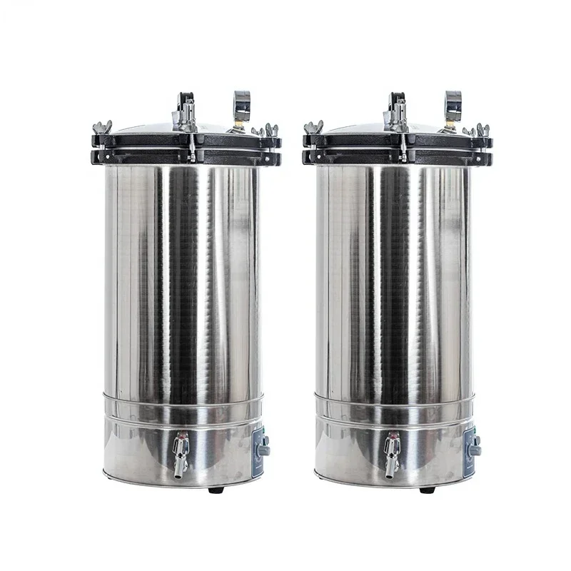 자동 고온 압력 스팀 살균기 포트, 휴대용 포트 살균 오토클레이브, 외과 의료, 18L, 24L, 30L