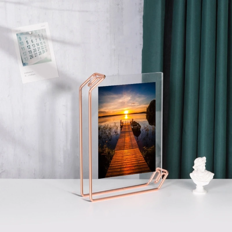 L Shape Metal Picture Frame, Family Decorative Art, Photo