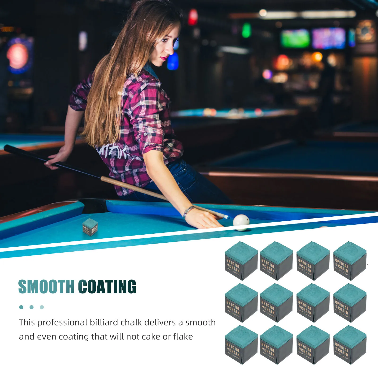 Lot De 12 Craies De Queue De Billard Roses – Antidérapantes, Grasses – Accessoires Snooker Et Billard Professionnel Ou Loisir