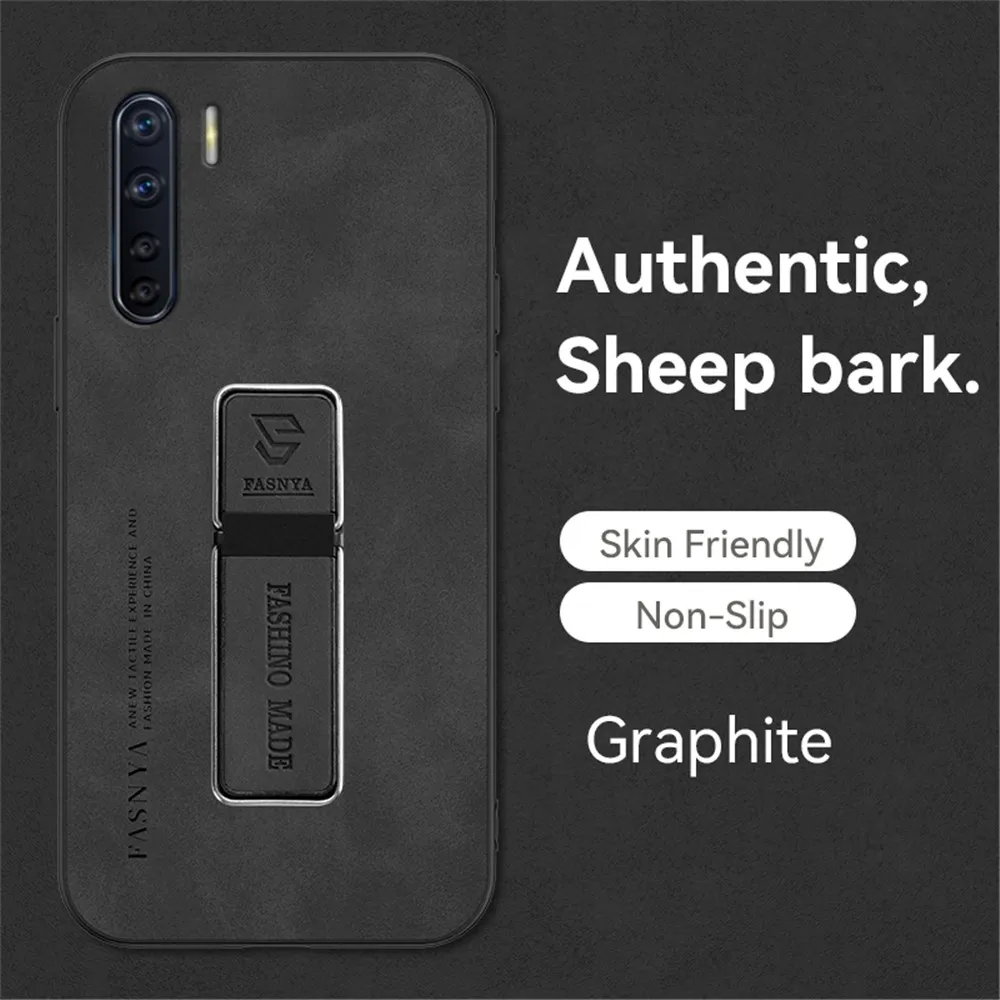 Luxury Sheepskin Magnetic Leather Phone Case with Stand Cover