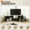 TV Stand, Deformable TV Stand with LED Strip, Modern Entertainment Center, Gaming Media 3 Pieces Console Cabinet 4