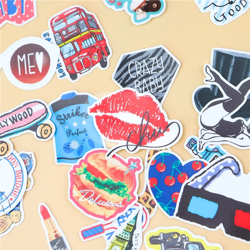 36 stücke Schöne Glückliche Reise Mädchen Aufkleber Scrapbooking Pegatinas Schreibwaren Kawaii Papelaria Notebook Aufkleber